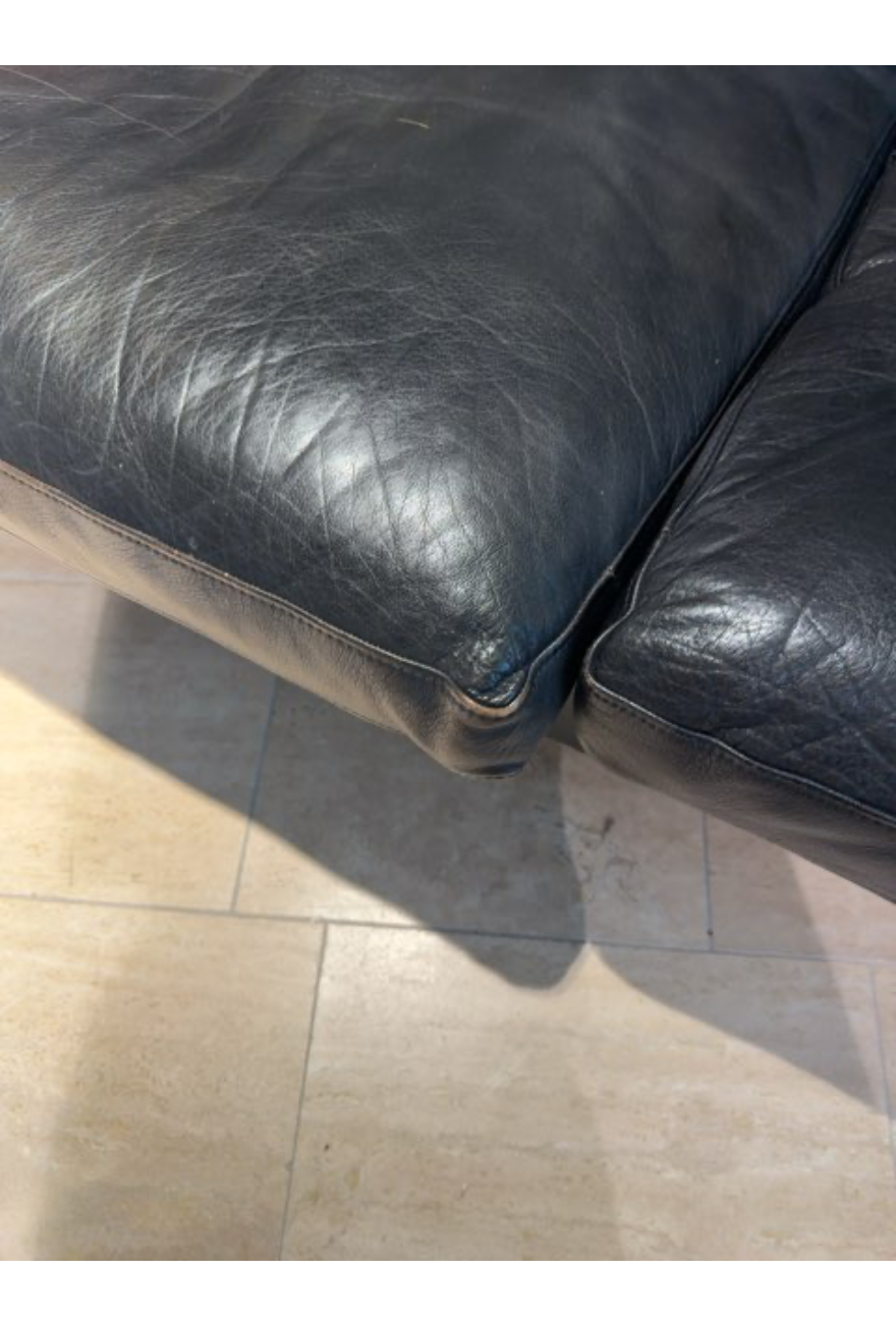 Sofa i sort læder
